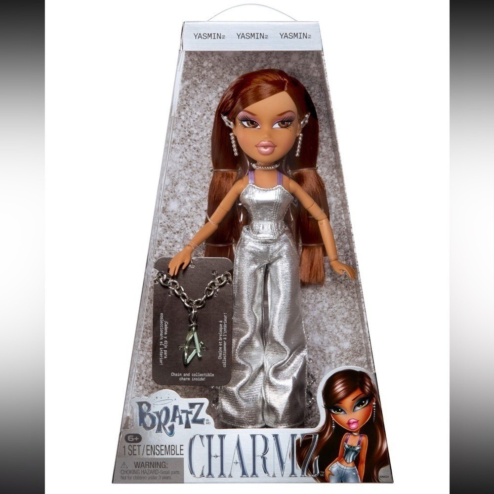 Bratz Charmz Yasmin Doll Silver Jumpsuit New In Box